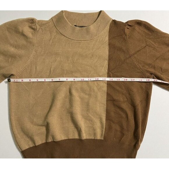 French Connection Sweater Women’s M Long Sleeve Mock Turtleneck Camel‎ 2 … - Picture 7 of 10